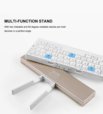 Ultra-Mini Folding Bluetooth Keyboard | 3-Device Wireless Pocket Keyboard