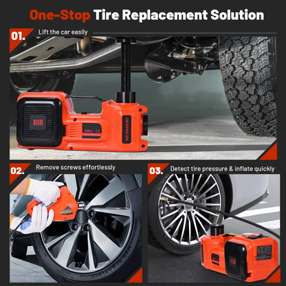 Flat tire? Fix it in minutes with this 3-in-1 electric car jack 🔧⚡
