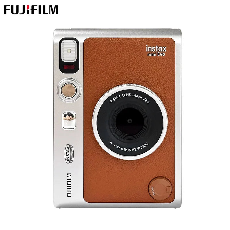 FUJIFILM Instax Mini EVO Instant Film Retro Camera Black , Brown Bare Metal Imaging Retro For 3 Inches Photographic Paper