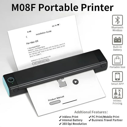 Ultra-Slim A4 Thermal Printer – Print Anywhere, Zero Ink Needed