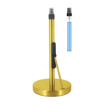 Stainless steel tissue holder with spray bottle Modern freestanding tissue holder for home kitchens