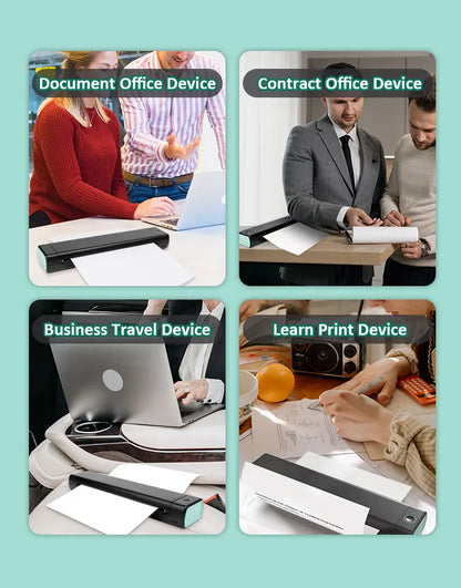 Ultra-Slim A4 Thermal Printer – Print Anywhere, Zero Ink Needed