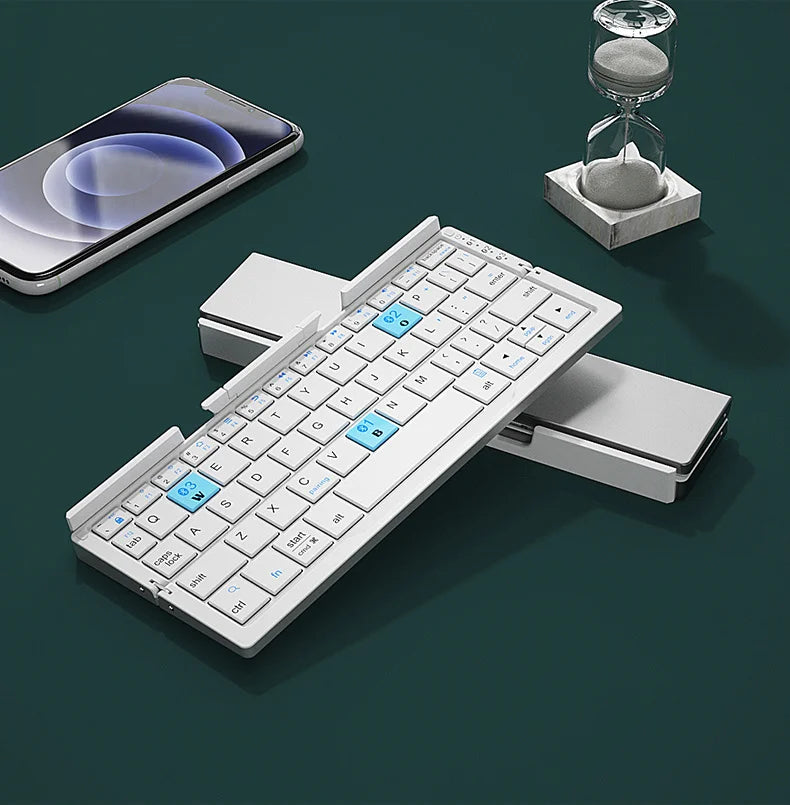Ultra-Mini Folding Bluetooth Keyboard | 3-Device Wireless Pocket Keyboard