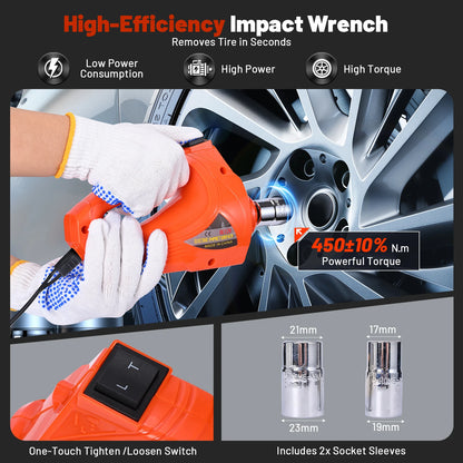 Flat tire? Fix it in minutes with this 3-in-1 electric car jack 🔧⚡