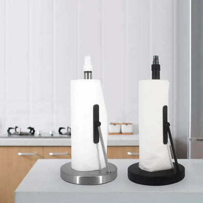Stainless steel tissue holder with spray bottle Modern freestanding tissue holder for home kitchens