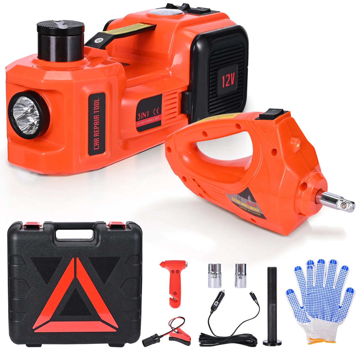 Flat tire? Fix it in minutes with this 3-in-1 electric car jack 🔧⚡