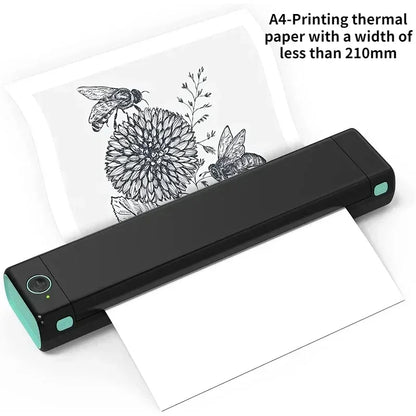 Ultra-Slim A4 Thermal Printer – Print Anywhere, Zero Ink Needed