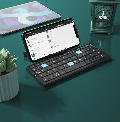 Ultra-Mini Folding Bluetooth Keyboard | 3-Device Wireless Pocket Keyboard