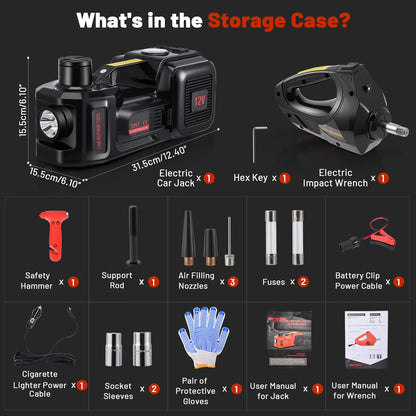 Flat tire? Fix it in minutes with this 3-in-1 electric car jack 🔧⚡