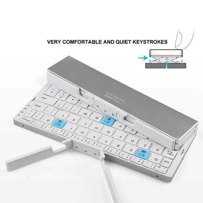 Ultra-Mini Folding Bluetooth Keyboard | 3-Device Wireless Pocket Keyboard